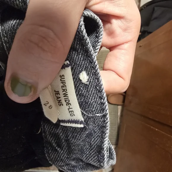 Madewell Black Wide Leg Women's Jeans - Picture 8 of 9